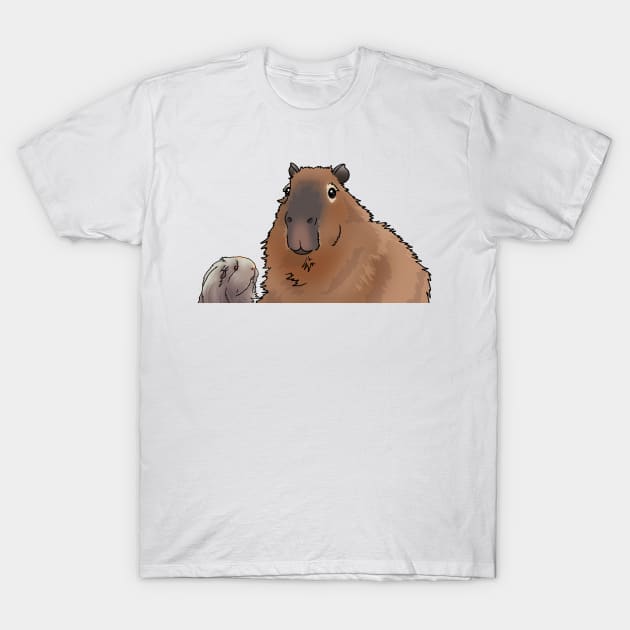 Guinea pig and Capybara T-Shirt by Kats_guineapigs